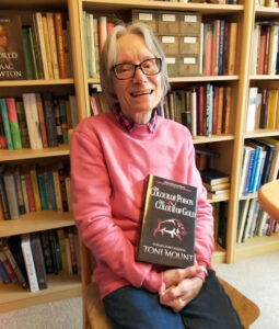 Toni Mount with her hardback book